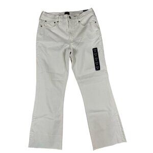 J.Crew Mid-Rise Flare Crop White Jeans W29